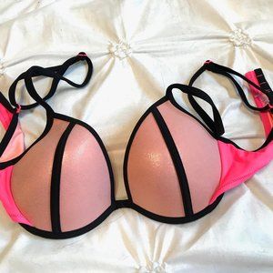 Victoria's Secret Pink Shimmer Bikini Top 34B